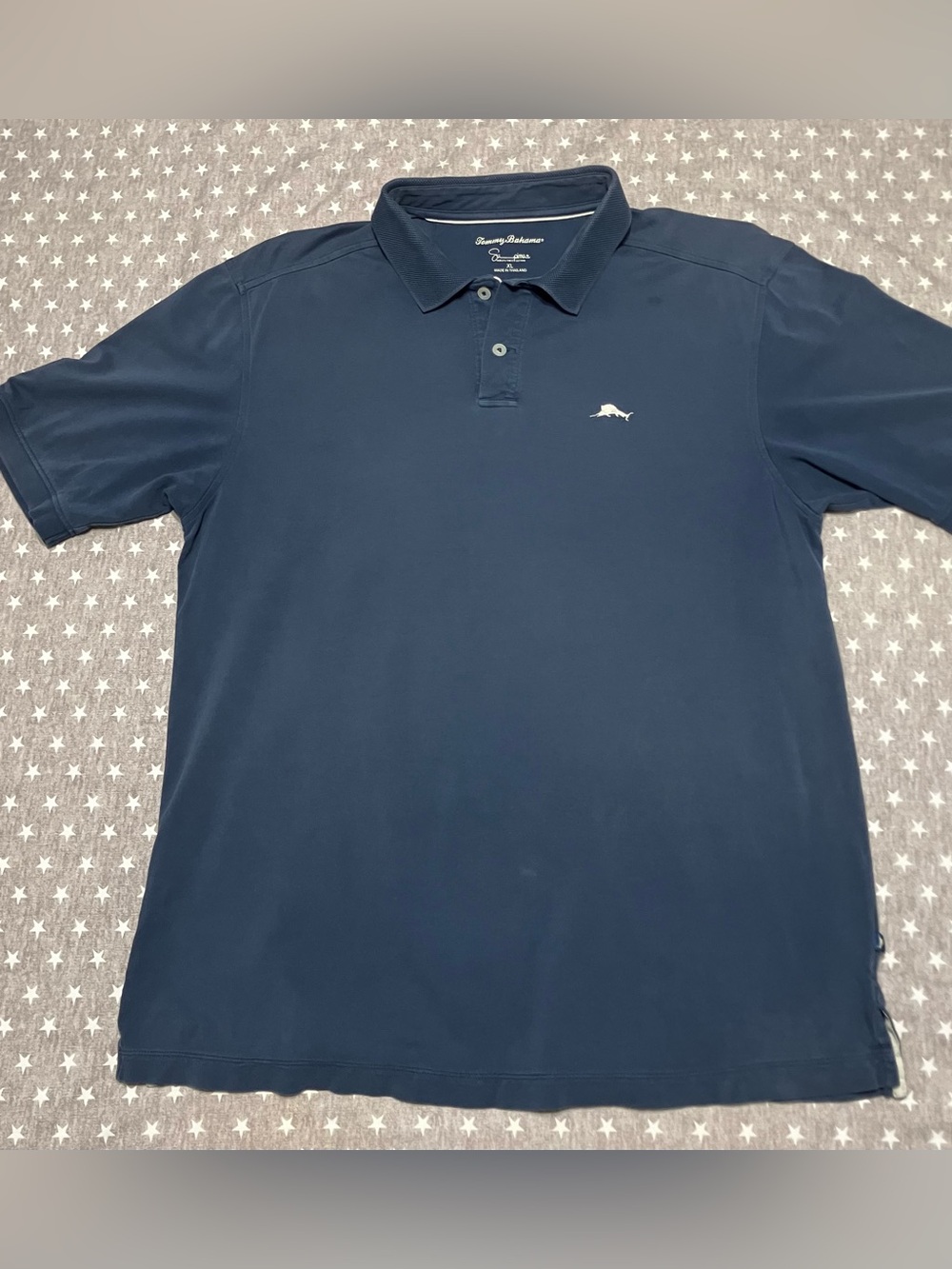 Tommy Bahama Polo Shirt Men's XL Blue Supima Cotton EUC